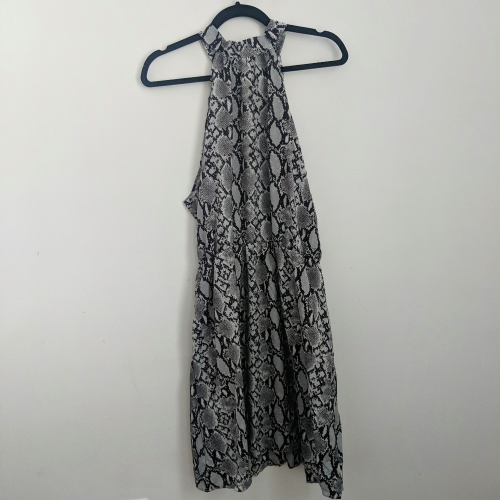 Snake Print Halter Dress